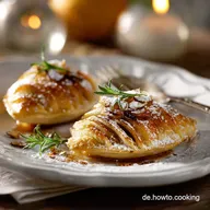 Apfeltaschen wie vom B&auml;cker Schnelles einfaches Bl&auml;tterteig Rezept