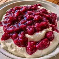 Bayerische Creme mit Blaubeer-Brombeer-Kompott