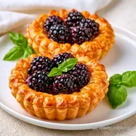 Brombeer Basilikum Tartes f&uuml;r 8 St&uuml;cke
