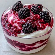 Brombeer Dessert Im Glas f&uuml;r 4 Personen