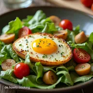 Bunter Feldsalat mit Ei und Tomate Herzhaftes WinterRezept