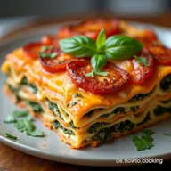 Vegetarische Rezepte Cremige K&uuml;rbisSpinat Lasagne Mein HerbstHit