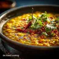Cremiges Mung Dal Curry Indischer Seelenw&auml;rmer mit dem perfekten Tadka