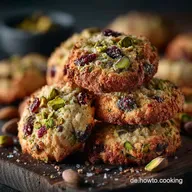 Saftige ErdbeerStreuselCookies mit Pistazien Einfaches Rezept