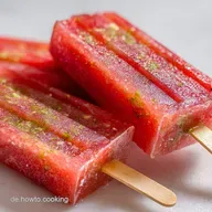 Erdbeer-Wassermelonen-Eis am Stiel (Fruchteis) Rezept f&uuml;rs Baby in 2025 - Ohne Zucker