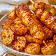 Feurige Kartoffelspie&szlig;e vom Grill mit Paprika