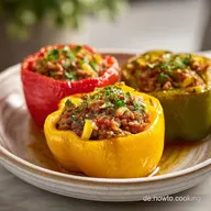 Paprikaschoten Rezept: Klassisch mit Reis f&uuml;r 4
