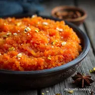 Halwa aus Karotten Traditionelles Gajar Ka Halwa Rezept Indisch
