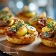 Knusprige Kartoffelpizzen Herzhafte Tarteletts mit PellkartoffelBoden