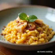 Goldenes Cremiges HokkaidoK&uuml;rbisrisotto Rezept Herbstliche Seele