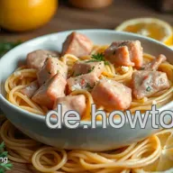 Einfach k&ouml;stliche pasta mit lachs italienisch ohne sahne: Ein schnelles Abendessen