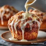 Glasierte JumboZitronenStreuselmuffins mit Joghurt Extra saftig backen