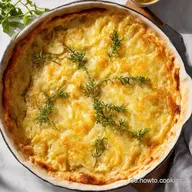 Kartoffeln Flammkuchen Art Herzhaft Knusprig aus dem Ofen