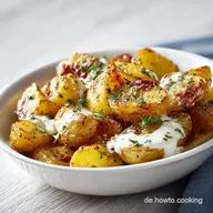 Kartoffeln in Knoblauch-Sahnesauce in 30 Minuten fertig gemacht