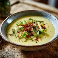 K&auml;se-Lauch-Suppe Klassisch mit Hackfleisch
