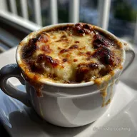 Zwiebelsuppe: Franz&ouml;sische Gratiniert mit K&auml;se &uuml;berbacken