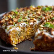 K&uuml;rbisReibekuchen mit Zitronenjoghurt: Knusprig, leicht vegetarisch.