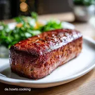 Leberk&auml;se Im Backofen: Mit Bier-Senf-Glasur