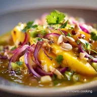 Mango Salat mit Linsen und TahiniDressing Vegan, cremig s&auml;ttigend