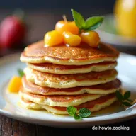 Mini Pancakes Spie&szlig;e mit Obst Chefkoch Schmidts Erdbeergl&uuml;ck