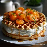 No Bake Waffelkuchen Mandarine: Einfache Sommer-Cremetorte