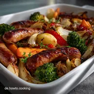 Ofengemse Blech mit Wurst ein schnelles: Minimaler Aufwand, Maximaler R&ouml;staroma