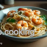 K&ouml;stliche Pasta con Gamberetti &ndash; Shrimps und Knoblauch vereint
