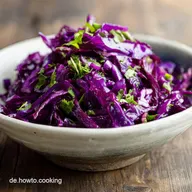 Rotkraut Salat mit Apfel in 50 Min.