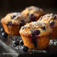 Muffins Grundrezept: Saftige Buttermilch-Muffins mit Blaubeeren