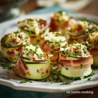 ZucchiniSchinkenR&ouml;llchen mit K&auml;se: Das einfache Low-Carb-Rezept f&uuml;r Fingerfood