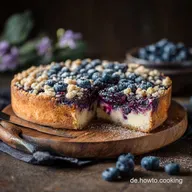 BlaubeerK&auml;sekuchen mit Streuseln: Omas saftiges Rezept