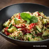 Salat mit Quinoa und Minze: Leicht, s&auml;ttigend und perfekt f&uuml;r den Sommer.