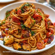 Spaghettisalat mit Grillgem&uuml;se in 35 Minuten