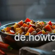 Leckere Staudensellerie Rezepte Gem&uuml;se: Bunte Gem&uuml;sepfanne mit N&uuml;ssen