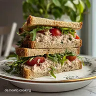 Thunfisch Sandwich Rezept mit Frischk&auml;se in 10 Min