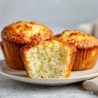 Vanillepudding Quark Muffins f&uuml;r 12 St&uuml;ck: Goldgelb gebacken