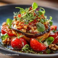 Gef&uuml;llte BabyAuberginen Vegan UmamiWunder mit Waln&uuml;ssen und Rauchpaprika