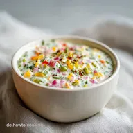 Vegane Mixed Vegetable Raita: Indische Beilage in 25 Minuten