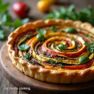 Knusprige Vegane Spiral Tarte mit Kr&auml;uterCashewF&uuml;llung