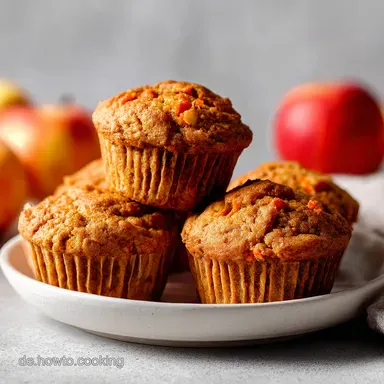 Apfel Karotten Muffins mit Dinkelmehl in 30 Min Rezeptkarte