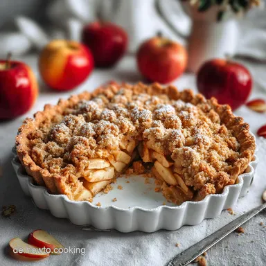 Apfel Streuseltaler: Vegan Bratapfel Datschi Rezeptkarte
