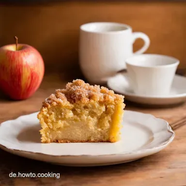 Omas Geheimnis Saftiger Apfelkuchen mit Streusel Apfelkuchen Rezeptkarte
