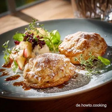 Apfeltaschen wie vom B&auml;cker Schnelles einfaches Bl&auml;tterteig Rezept Rezeptkarte