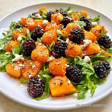 Aprikosen Brombeeren Salat mit Feta Rezeptkarte
