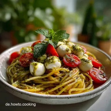 Spaghettisalat Rezept zum Grillen und als Cremiges Mittagessen Rezeptkarte