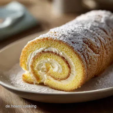 Biskuitrolle Grundrezept Einfach: Fluffig in 25 Min. Rezeptkarte