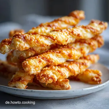 Bl&auml;tterteig K&auml;sestangen in 25 Minuten Rezeptkarte