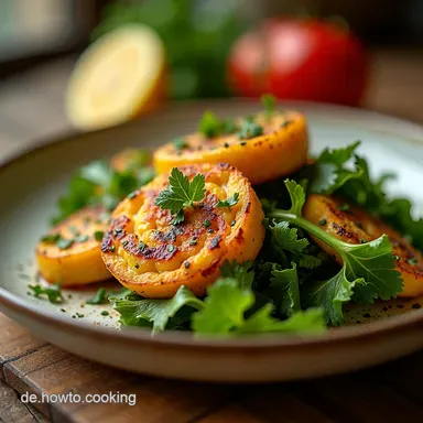 Knuspriger Blumenkohl Mein RocknRoll Rezept f&uuml;r Ofen Airfryer Rezeptkarte