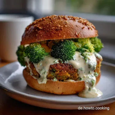 Brokkoli Burger mit Veganer Remoulade Leckere: Knusprig & Cremig Rezeptkarte