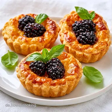 Brombeer Basilikum Tartes f&uuml;r 8 St&uuml;cke Rezeptkarte